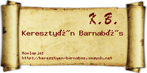 Keresztyén Barnabás névjegykártya