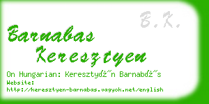 barnabas keresztyen business card
